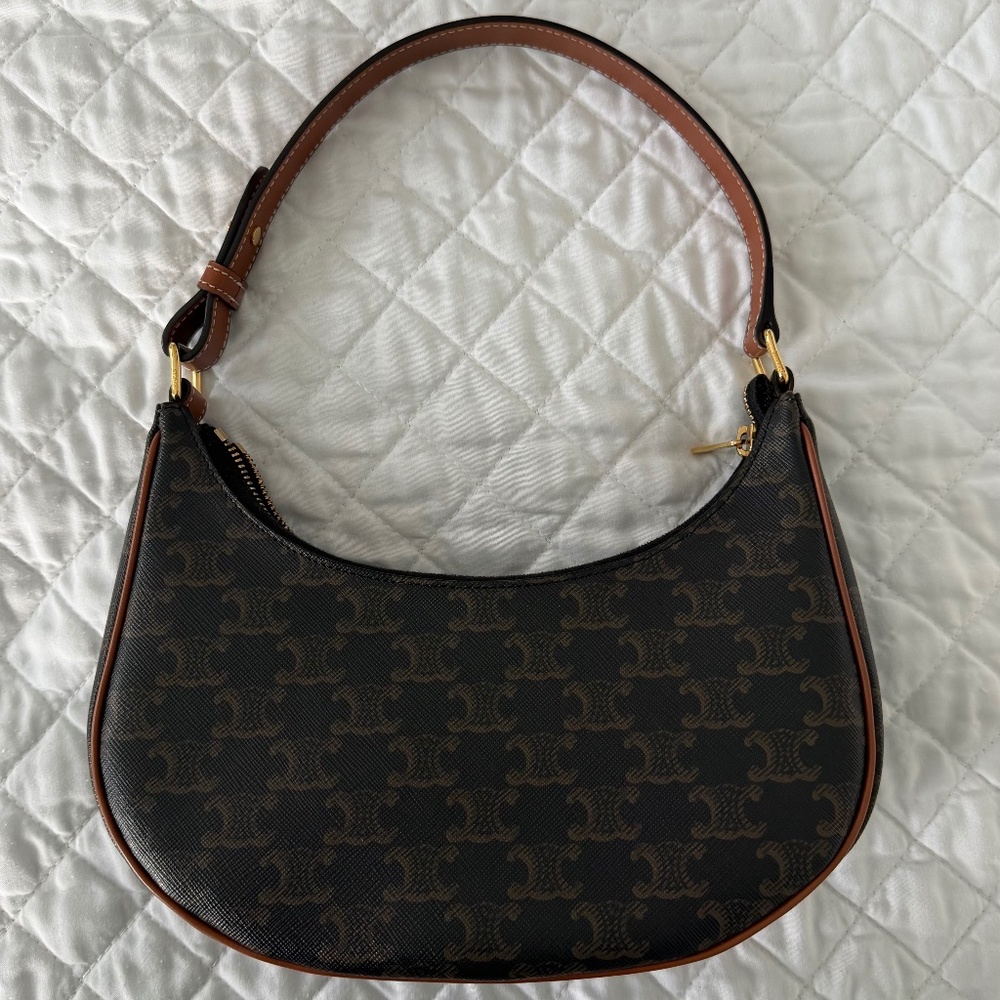 Celine Triomphe Ava Canvas and Leather Bag